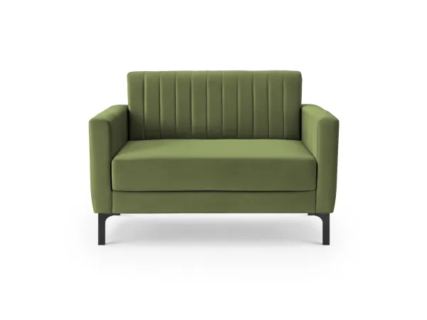Tulip Upholstered 2 Seater Sofa in Olive Color
